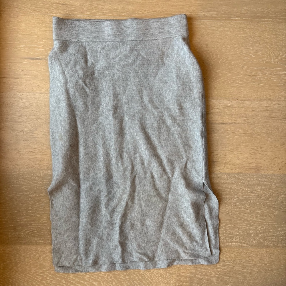 Vero Moda Gray Knit Pencil Skirt